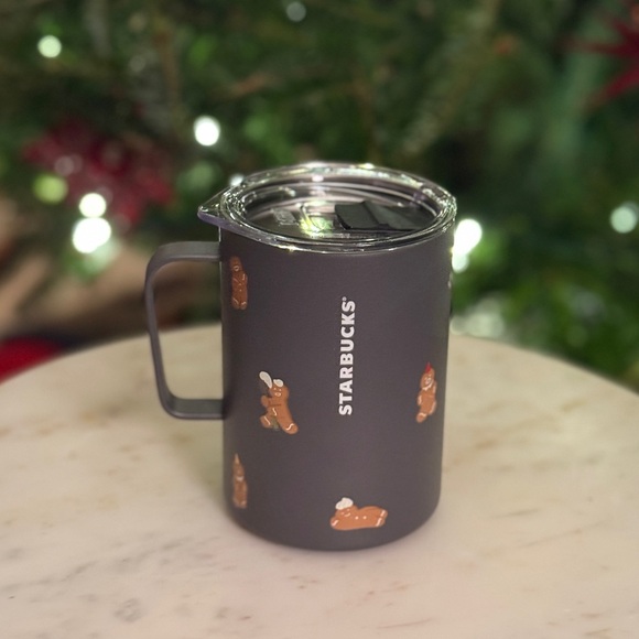 Starbucks Other - Starbucks Gingerbread Men Stainless Steel Mug